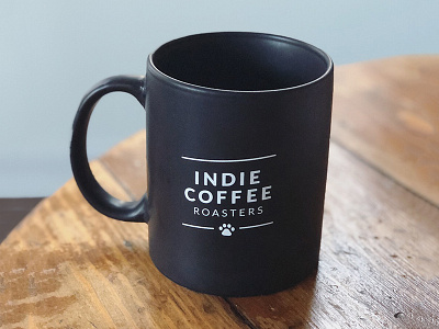 Indie Coffee Roasters Coffee Mug coffee mark dachshund dog logo mug indie coffee roasters mug paw print