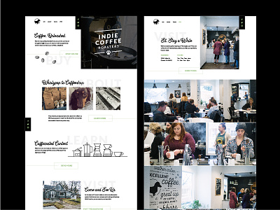 Indie Coffee Roasters Website Design coffee website coffeeshop dachshund indie coffee roasters website design