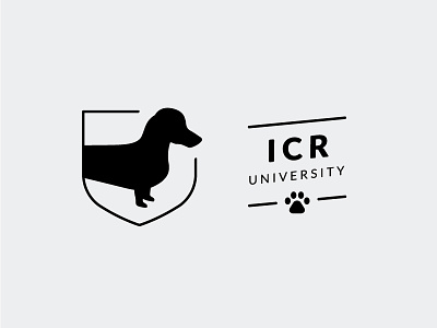 Indie Coffee Roasters University academic brand class coffee dachshund flag mark school seal university