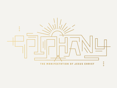 Epiphany Series Graphic for The District Church bright current electricity epiphany idea lettering light new year shine sun typography