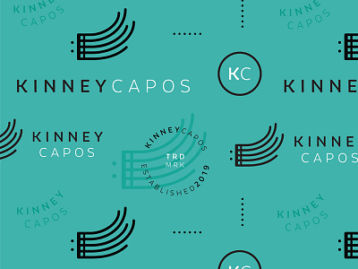 Kinney Capos Brand Pattern brand system branding capo kinney logo music music staff musician pattern typography