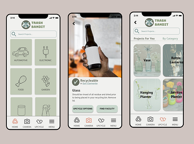Recycling App app branding design logo sustainability trash ui ux