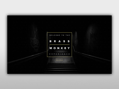 Brass Monkey Welcome Page clean digital design landing page minimal simple ui web design website