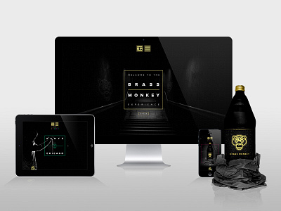 Brass Monkey Brand branding clean digital design identity design landing page logo minimal simple ui web design website