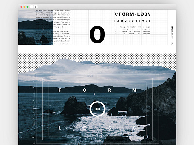 formless_wip_01 clean editorial layout layout design magazine modern photography simple typography web web design wip