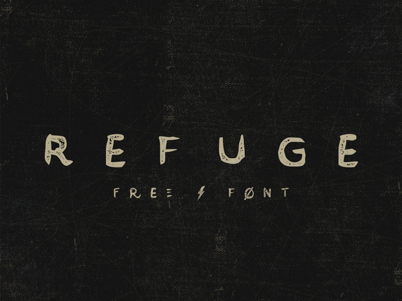 Refuge (Free Font) free font free font vintage typeface hand lettering hand drawn brush