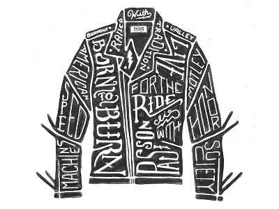 Born to Burn biker drawn hand drawn hand lettering handcrafted jacket leather leather jacket lettering typography vintage watercolor