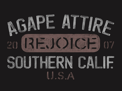 Agape Attire - Varsity agape attire lettering merch paint typography watercolor