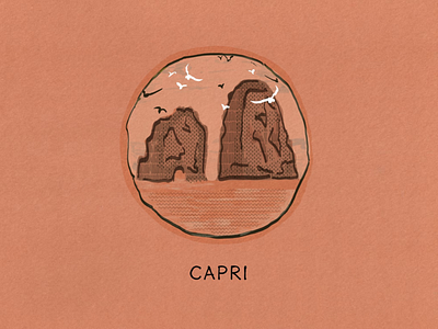 The Island Fever Series: Capri branding design editorial design graphic design illustration island logo picture book procreate travel