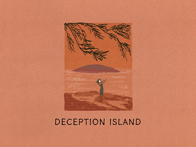 The Island Fever Series: Deception Island, Washington State branding design editorial design graphic design illustration island logo picture book procreate travel