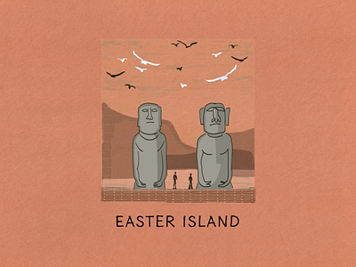 The Island Fever Series: Easter Island branding design editorial design graphic design illustration island logo picture book procreate travel