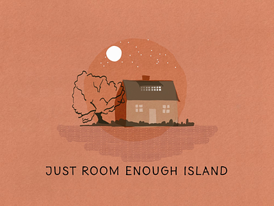 The Island Fever Series: Just Room Enough Island procreate travel ui vector island logo branding graphic design illustration picture book editorial design design