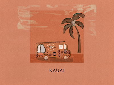The Island Fever Series: Kauai branding design editorial design graphic design illustration island logo picture book travel ui