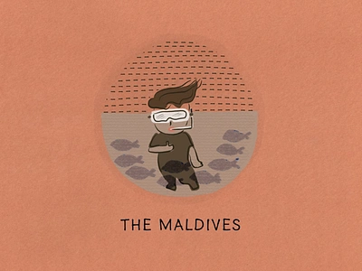 The Island Fever Series: the Maldives branding design editorial design graphic design illustration island logo picture book procreate travel ui