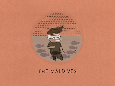 The Island Fever Series: the Maldives branding design editorial design graphic design illustration island logo picture book procreate travel ui