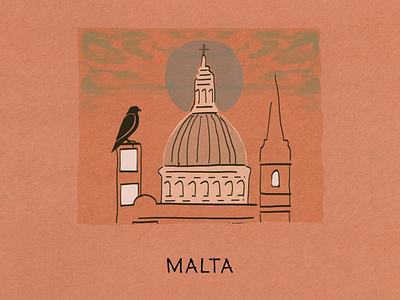 The Island Fever Series: Malta procreate travel ui logo island branding graphic design picture book illustration editorial design design