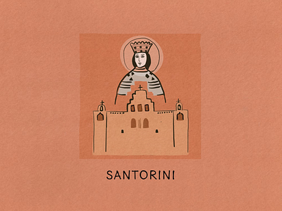 The Island Fever Series: Santorini branding design editorial design graphic design illustration island logo picture book travel