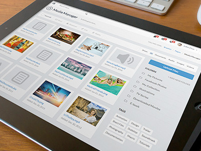 File Manager admin dashboard file manager media thumbnails