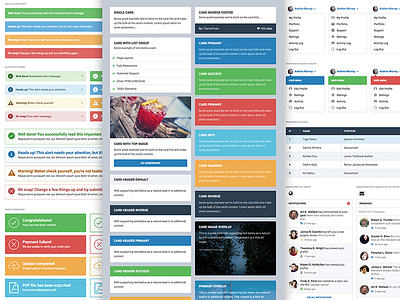 UI Kit alert messages bootstrap cards dropdown flash messages messages notification style guide styleguide ui kit