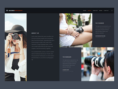 Photography About Us Template aboutus dark photography template ui