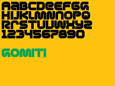 Alphabet 9 (Gomiti) font geometric type type design typography