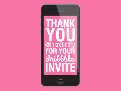 Dribble Invite Thankyou debut dribbble dribble helvetica nifty thank you thanks vector