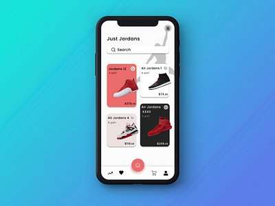 Jordans Store app design figma store ui