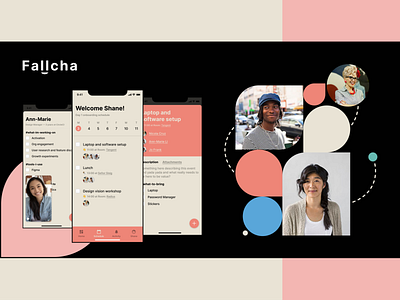 Fallcha — Ad abstract branding calendar dublin hr ios ireland mobile onboarding schedule ui ux