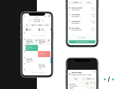 Relay — Appointments app appointments branding deck design dublin ios ireland logo mobile pitch prototype slide staff tabs timeline ui ux