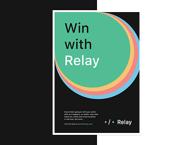 Relay — Ad ad advertising app branding design dublin flyer ireland logo magazine mobile mockup print typography vector