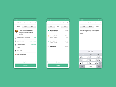 Relay — Job app check in design dublin ios ireland mobile notes prototype staff tabs timeline ui ux