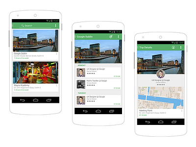 Android Concept Mockups android dublin google ireland location map mobile mockup nexus trip