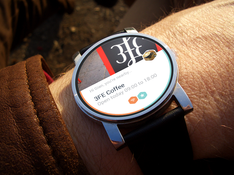 Dublin Coffee Wear moto 360 android wear wearable dublin ireland mockup concept coffee brew mobile watch