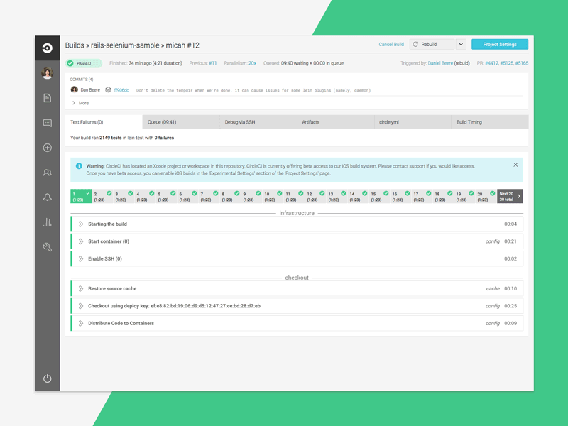 Build Page Redesign — Shipped beta build circleci details launch public redesign release ship test ui ux