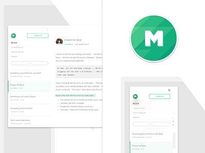 Markdown App Design beta brand design desktop editor logo markdown product responsive share swift web