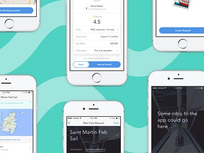 CROO — Iteration #1 brand design empty state ios job kickoff mobile product profile trip ui ux