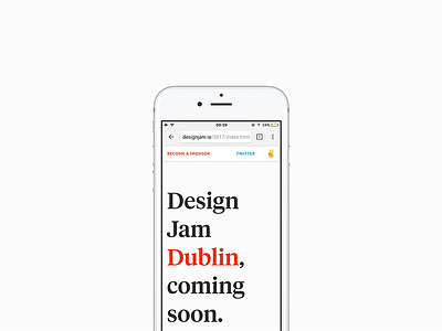 Design Jam Dublin — Shipped css design dublin html ireland jam landing lato mobile shipped tiempos headline web