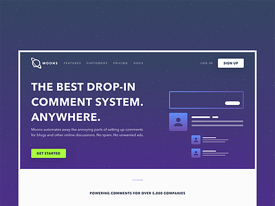 Moons — Landing Page