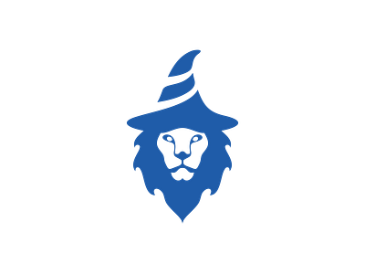 Lion Wizard Logo animal design.identity lion logo