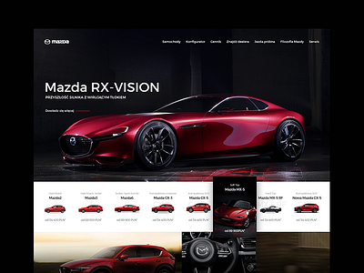 Mazda web concept mazda practive ui ux web website