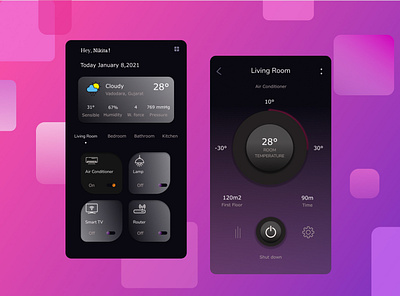 smart home app app design ui ux