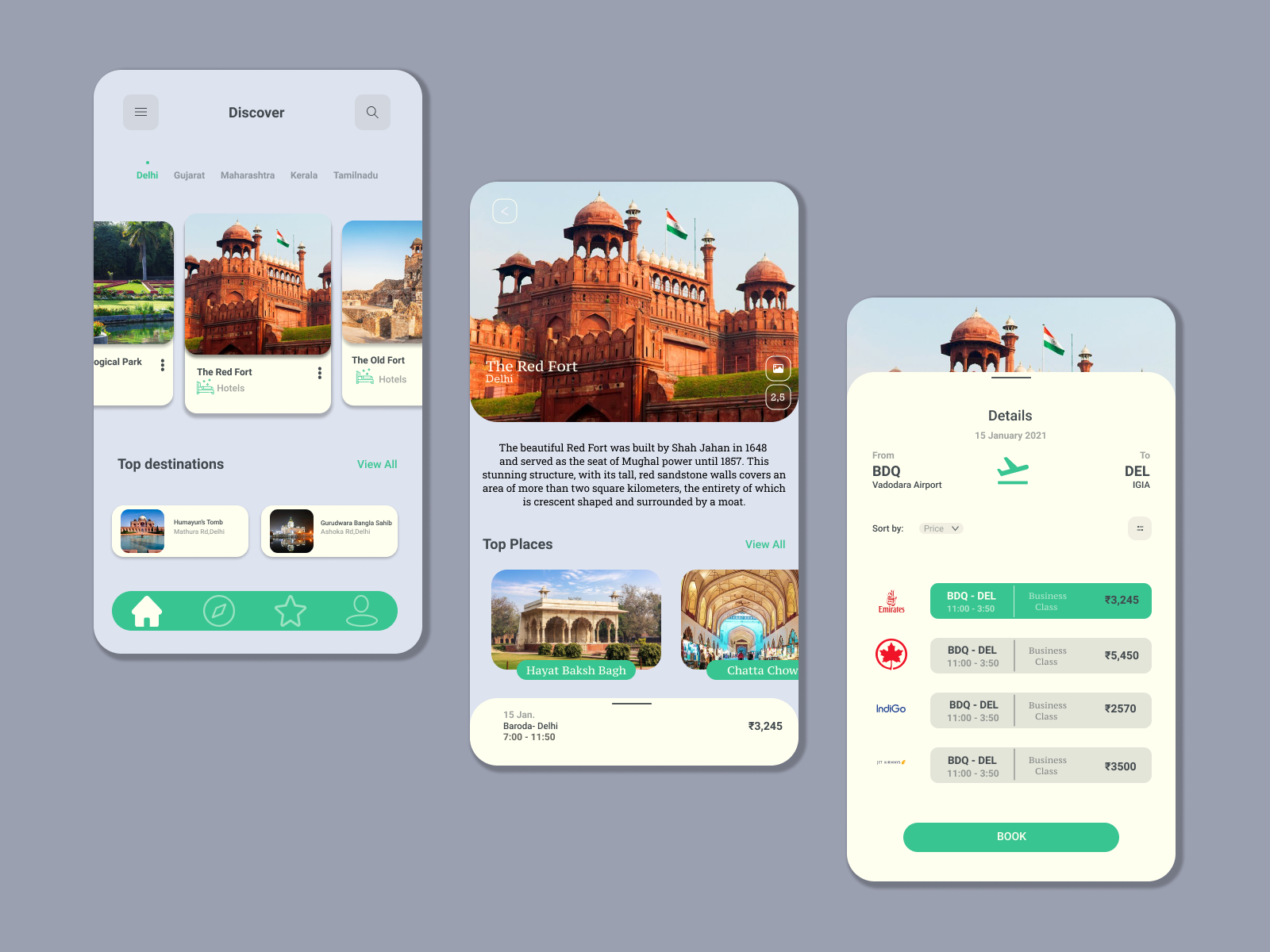 Travel book app by Nikita Patil on Dribbble