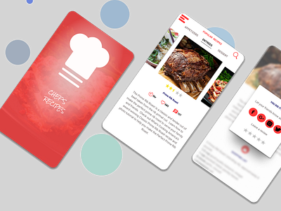 Recipe App animation app art design flat icon ui ux web website