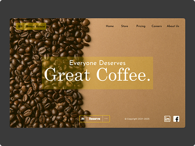 Coffee Website art design glassmorphism typography ui