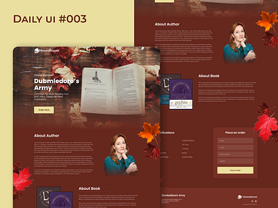Daily UI #003 Landing Page of a book dailyui dailyui003 dailyuichallenge design ravisirswa sirswaravi ui
