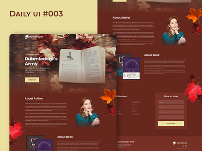 Daily UI #003 Landing Page of a book