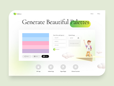 Color palette generator UI design color palatte color styles generator daily challenges graphic design ui ui design weekly challenge 127