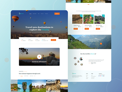 Travel Agency Landing Page UI Design