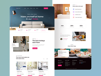 Hotel Room Booking Landing Page UI Design