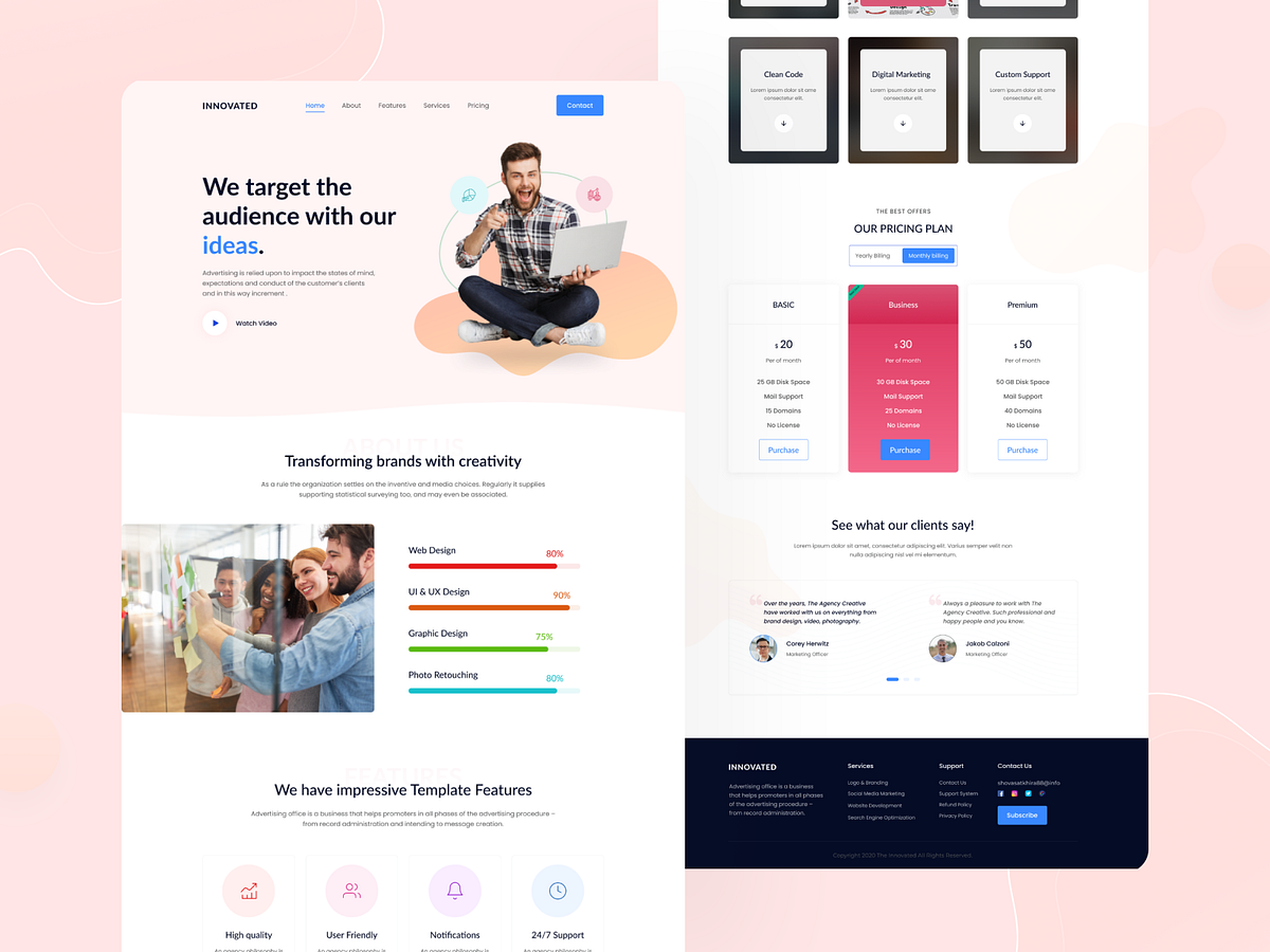 Browse thousands of App Creative Agency Landing Page images for design ...